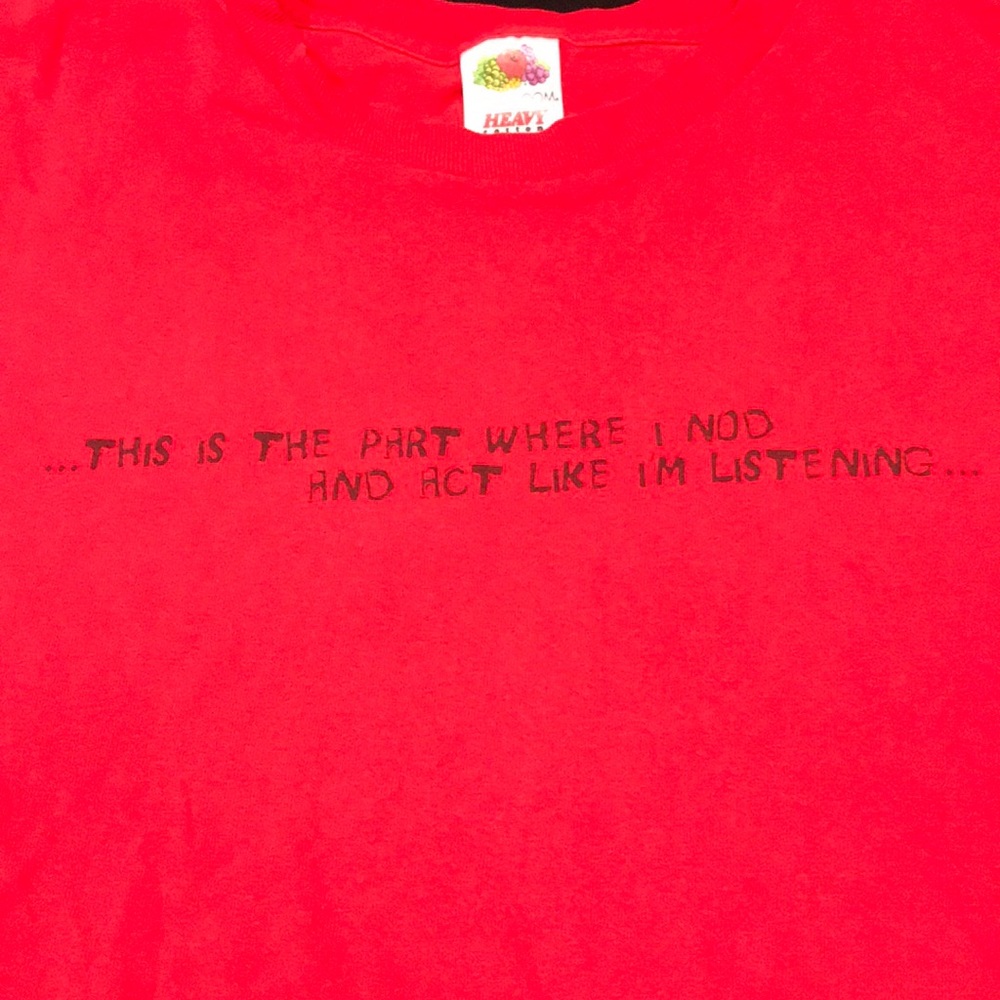 Fruit of loom red t shirt